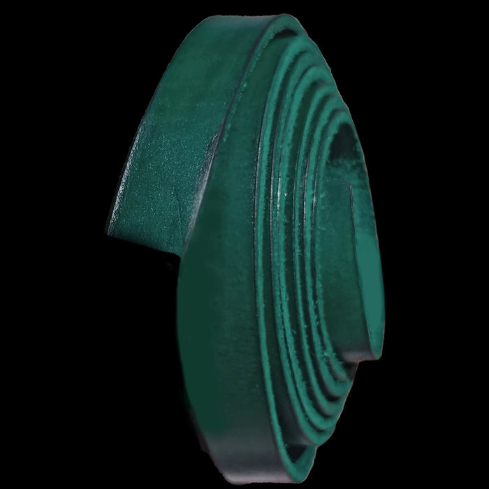 Hand-Dyed Green Leather Belt Strap - Viking Craft Products