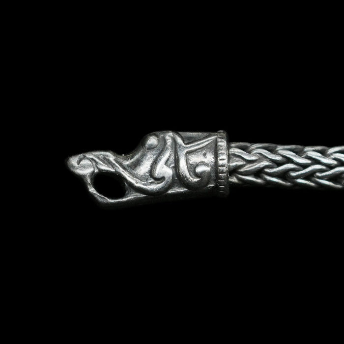 Silver Gotland Dragon Terminal on 5mm Silver Snake Chain