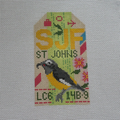 Retro St Johns Luggage Tag