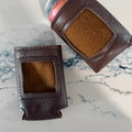 Brown Leather Self-Finishing Can Cooler