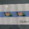 Pink Dogwood on Blue Key Fob