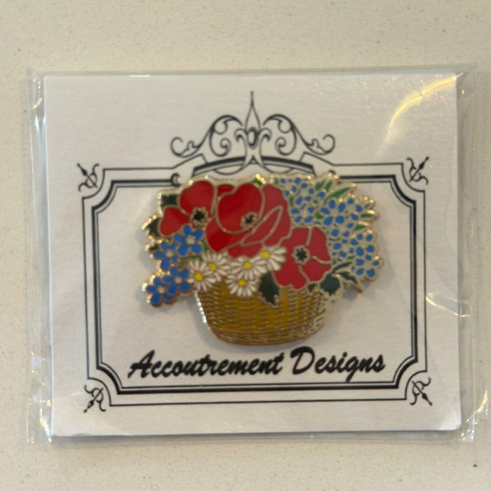 Red, White & Blue Flower Basket