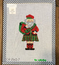Bagpipe Santa with Plaid