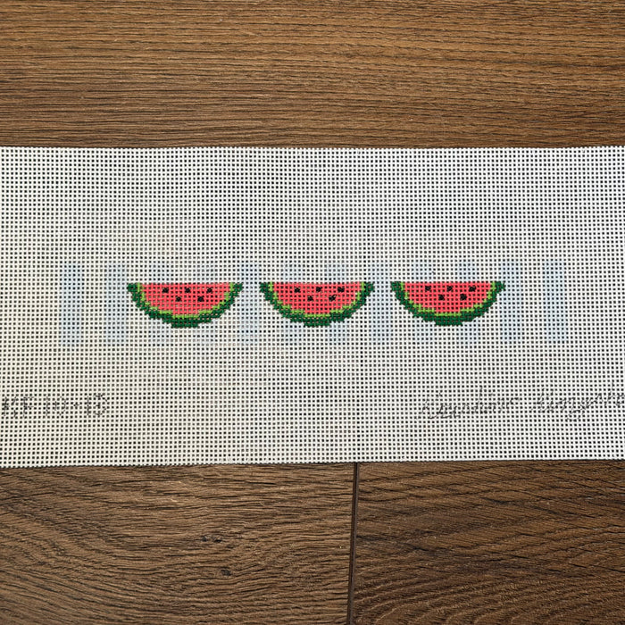 Watermelons on Blue Stripe