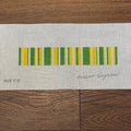Yellow, Green, and White Stripe Key Fob