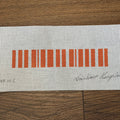Orange and White Stripe Key Fob