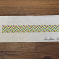 Chevron Purple, Green, and Yellow Key Fob