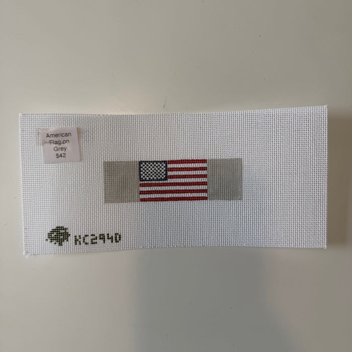American Flag on Grey