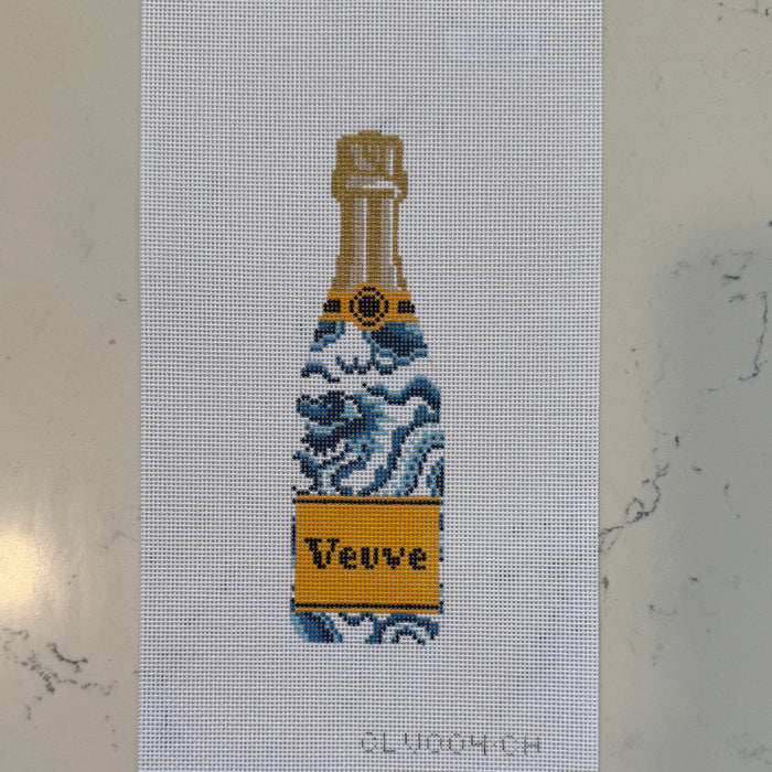 Blue Chinoiserie Champagne Bottle