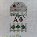 Alpha Phi Sorority Retro Travel Tag