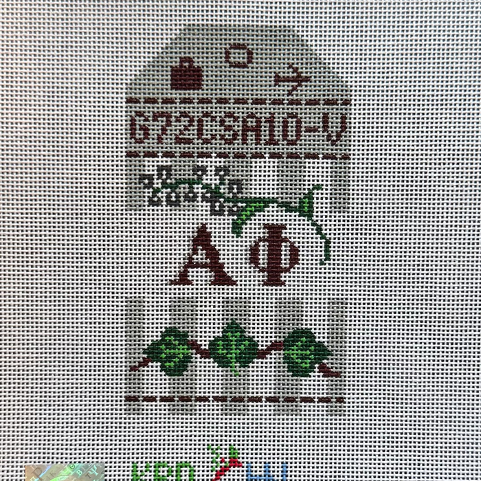 Alpha Phi Sorority Retro Travel Tag