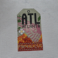 Retro Atlanta Luggage Tag