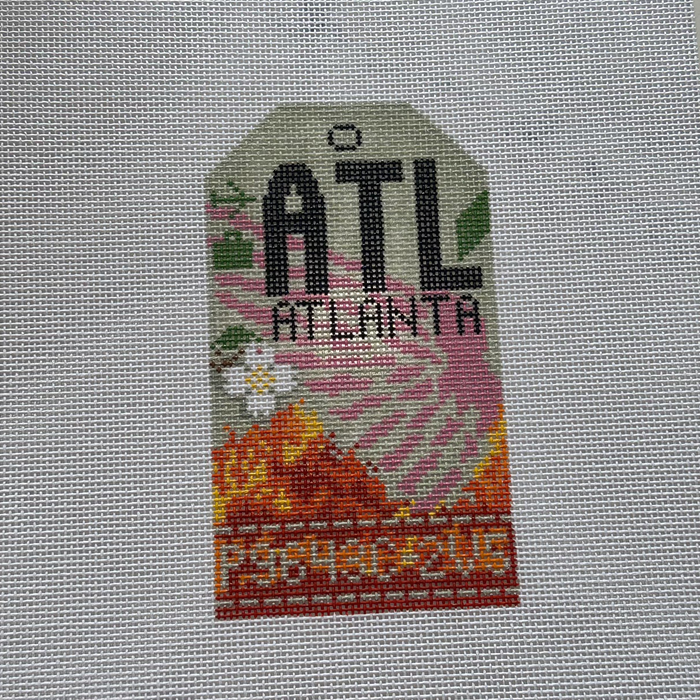 Retro Atlanta Luggage Tag