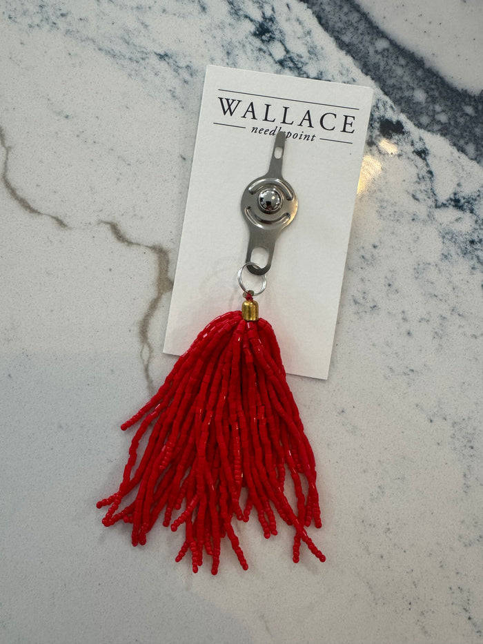 Red Beaded Tassel Needle Threader