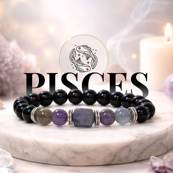 Amethyst Zodiac Band – Pisces (मीन राशि)