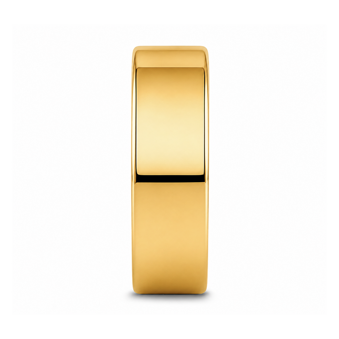 ARI Flat Gold-Plated Tungsten Ring - 4mm - 8mm