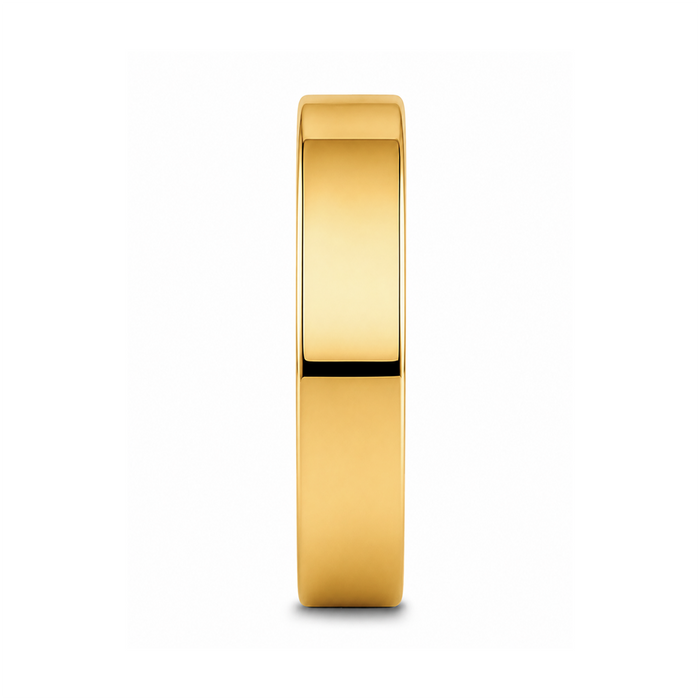 ARI Flat Gold-Plated Tungsten Ring - 4mm - 8mm