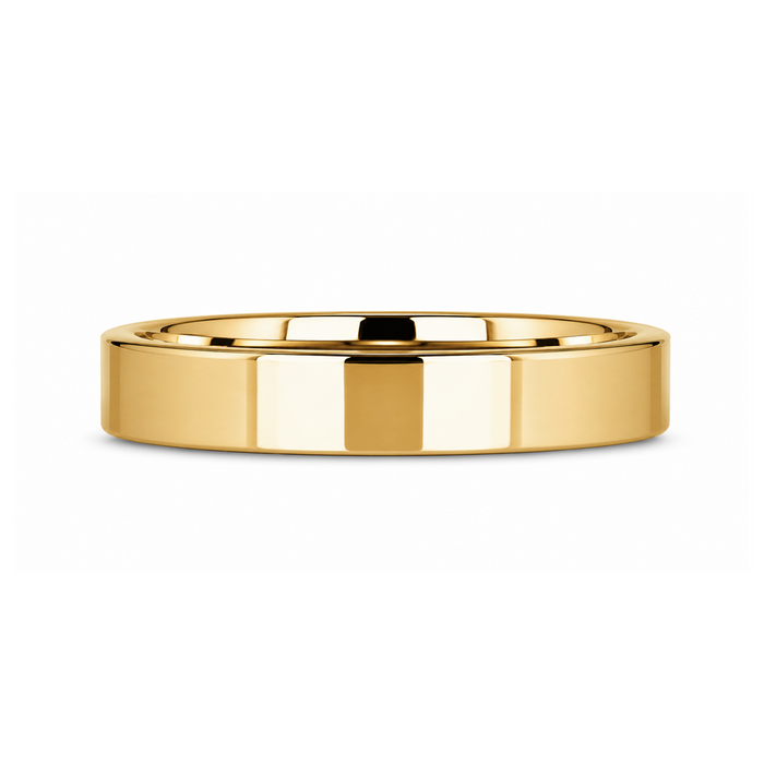ARI Flat Gold-Plated Tungsten Ring - 4mm - 8mm