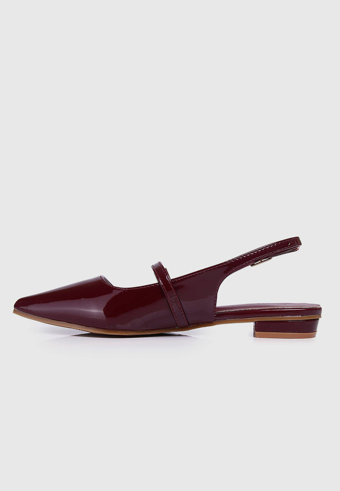 Aurelie Pointed Toe Flats & Ballerina (Maroon)