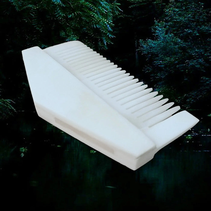 Authentic Handmade Replica Viking Bone Comb in a Triangular Shape - Back Angle View