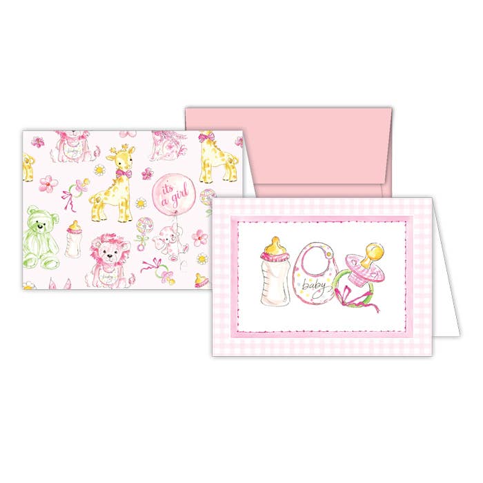 Baby Icon Pink Note Cards