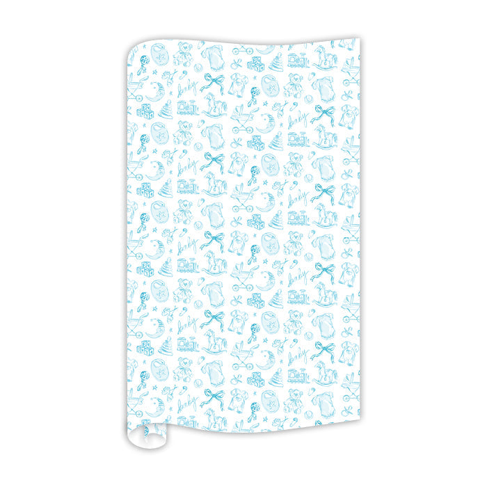 Baby Toile Gift Wrap