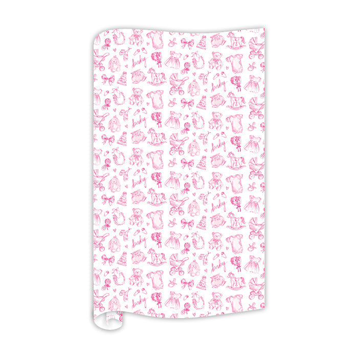 Baby Toile Gift Wrap