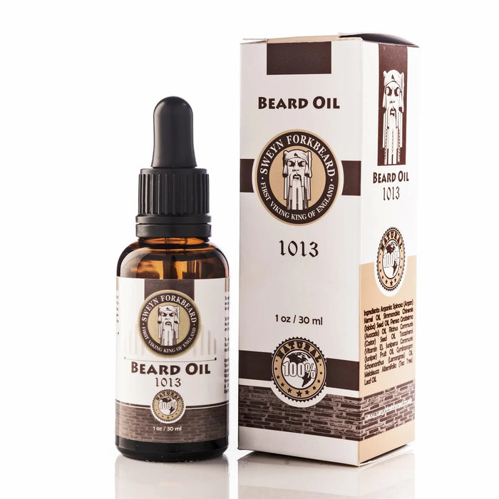 Beard Oil 1013 in Glass Bottle with Pipette - Modern Viking Grooming Accessories