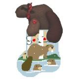 Beavers Swimming with Beaver