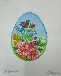 Bird in Flowers Easter Egg