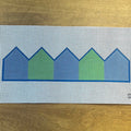 Birthday Crown - Blue/Green Wide Stripes