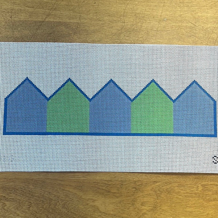 Birthday Crown - Blue/Green Wide Stripes