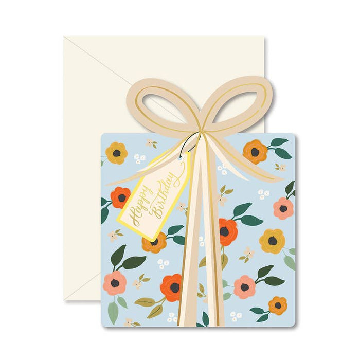 Birthday Floral Die-Cut Card