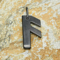 Black Horn Futhark Rune Pendants - Ansuz