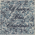 Blue Christmas Pillow
