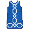 Blue Lattice Shift Dress