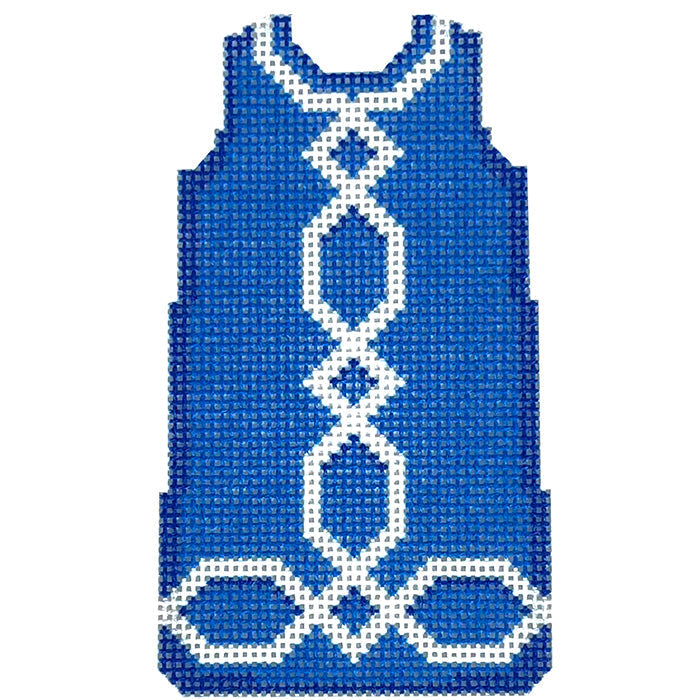 Blue Lattice Shift Dress