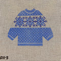 Blue Snowflake Pulloever