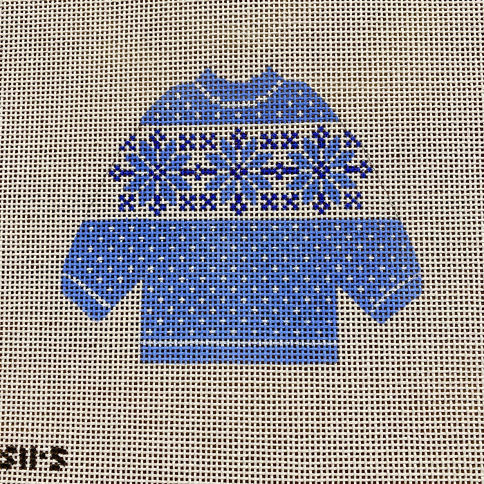 Blue Snowflake Pulloever