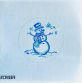 Blue Snowman