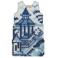 Blue & White Pagoda Shift Dress