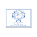 Blue Wreath Invitations
