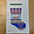 Bold Stripe Gingerbread Stocking