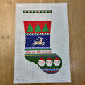 Bold Stripe Reindeer In Stars Stocking