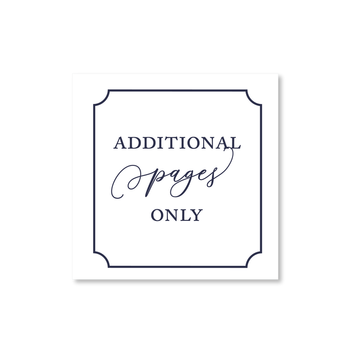 Booklet Wedding Programs - Additional Pages