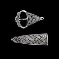 Borre Wolf Head Viking Belt Fittings in Silver
