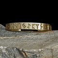 Bronze Elder Futhark Viking Bracelet - Viking Jewelry
