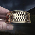 Bronze Hiberno-Norse Viking Bracelet / Arm Ring Replica with 1 Dot Design in Fingers
