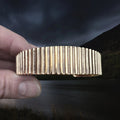 Bronze Hiberno-Norse Viking Bracelet / Arm Ring Replica with Ridge Design in Fingers
