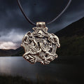 Solid Bronze Replica Viking Gripping Beats Pendant from&nbsp; 10th century Sweden on Leather Cord